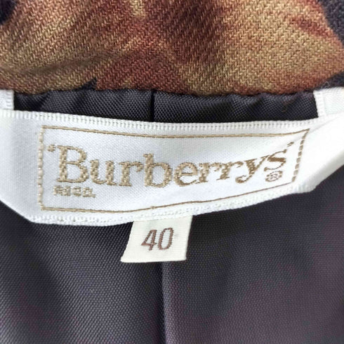 バーバリーズ BURBERRYS フラワーデザイン シルク混 ウールワンピース レディース EUR:40