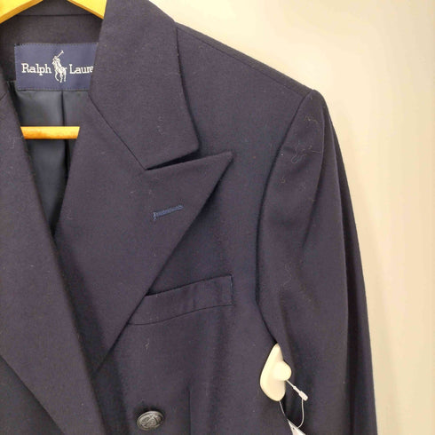 ラルフローレン RALPH LAUREN イカリボタン ダブルブレスト ウールテーラードジャケット レディース 9