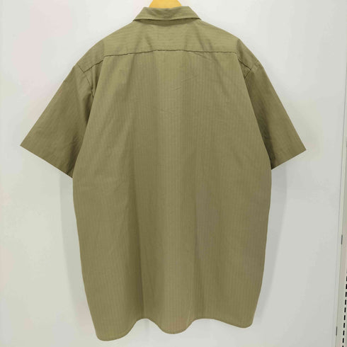 ディッキーズ Dickies コットンポリ シャドーストライプ 半袖 ワークシャツ メンズ 2XL