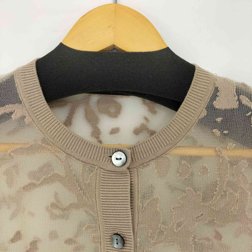 ミズイロインド mizuiro ind 26ss mesh embroidery crew C/D レディース