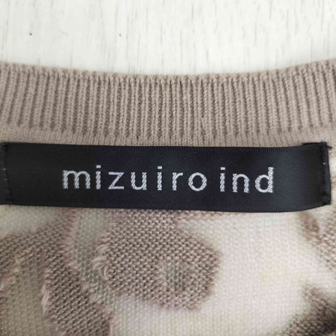 ミズイロインド mizuiro ind 26ss mesh embroidery crew C/D レディース