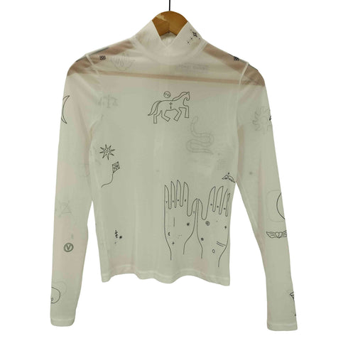 ヨウヘイオオノ yohei ohno × VOILLD 25SS Tatto Mesh Top コラボ タトゥー メッシュ トップ パワーネット セカンドスキン レディース JPN:36