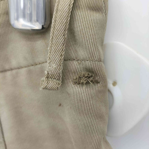 ユーエスアーミー U.S. ARMY 40s M-45 45 KHAKI CHINO TROUSERS 細ベルトループ 尿素ボタン 片玉縁 シングルステッチ 45カーキ チノ メンズ S