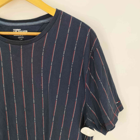 トミーヒルフィガー TOMMY HILFIGER ロゴストライプ クルーネックTシャツ メンズ JPN:L