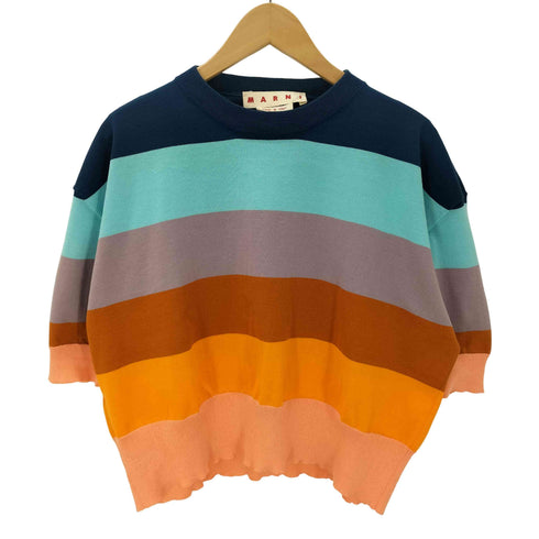マルニ MARNI 23SS MADE IN ITALY イタリア製 ボーダー サマー ニット S/S Tシャツ レディース 36