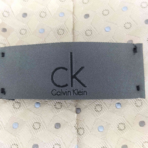 カルバンクライン CALVIN KLEIN ドット柄 シルク100 ネクタイ メンズ