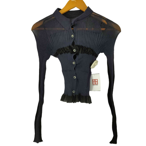ジャックムス JACQUEMUS Sheer Rib Knit Polo Cardigan シアー リブ ニット ポロ カーディガン レディース 36