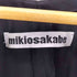 ミキオサカベ MIKIOSAKABE 21AW アシンメトリー ジップ ギャザー ドレープ ブラック ドレス ワンピース レディース FREE
