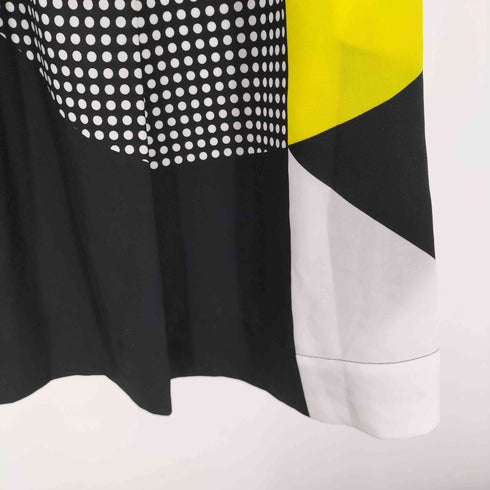 イッセイミヤケ ISSEY MIYAKE ドット パネル スイッチング タック ミディ スカート レディース JPN:2