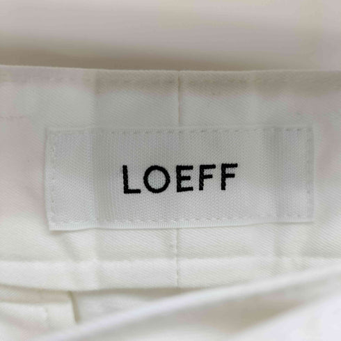 ロエフ LOEFF LF CTN TWL TRS ワンタック ツイル ワイド パンツ レディース JPN:1