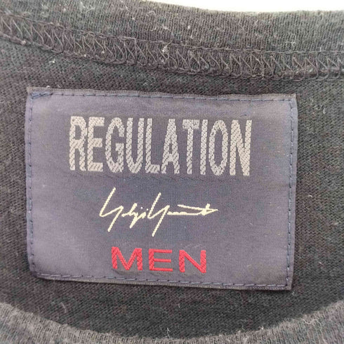レギュレーションヨウジヤマモトメン REGULATION Yohji Yamamoto MEN デザイン コットン クルーネックTシャツ メンズ JPN:3