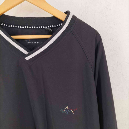 DREG NORMAN サメ刺繍 ポリエステル Vネックプルオーバー メンズ XXL