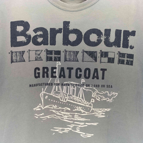 バブアー Barbour フロントプリント クルーネックTシャツ メンズ JPN:M