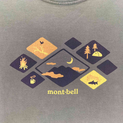 モンベル mont bell フロントプリント クルーネックTシャツ メンズ