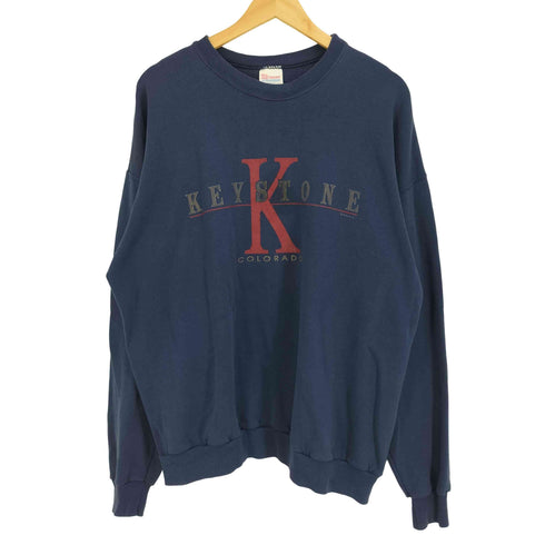 ヘインズ Hanes KEYSTONE COLORADO フロントプリント L/S スウェット メンズ import:XXL