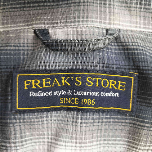 フリークスストア FREAKS STORE ルーズフィットオーバーサイズ オンブレチェック S/S シャツ メンズ import:L