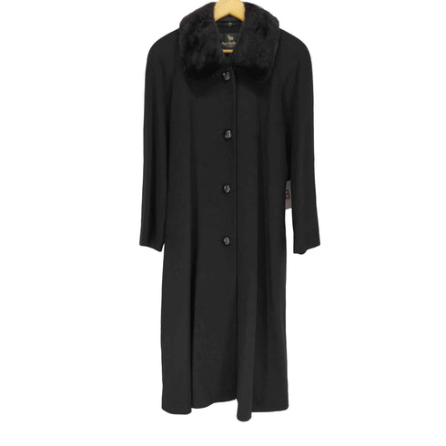 CASHMERE100 カシミヤ100 ファー ステンカラー コート レディース 9AR