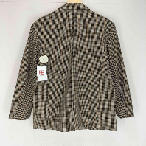 エイチアンドエム H&M チェック ワッペン 2B テーラード ジャケット レディース S