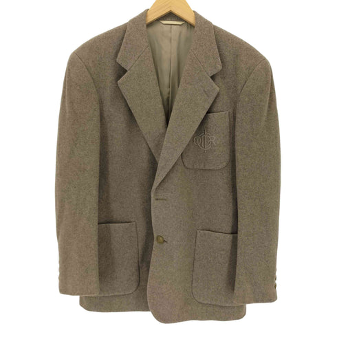 クリスチャンディオール Christian Dior CASHMERE&WOOL カシミヤ混 ウール 混 刺繍 テーラードジャケット レディース import:S