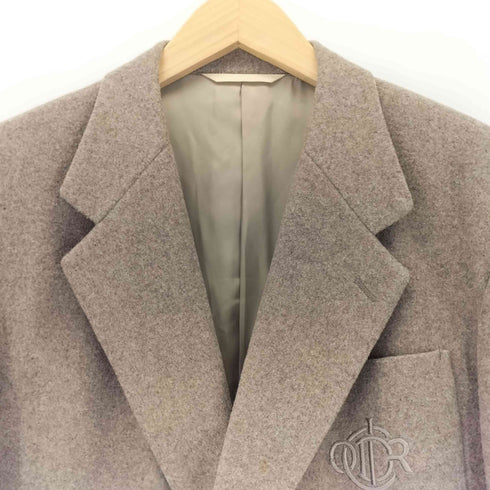 クリスチャンディオール Christian Dior CASHMERE&WOOL カシミヤ混 ウール 混 刺繍 テーラードジャケット レディース import:S