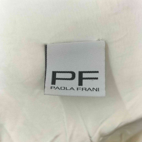 パオラフラーニ PAOLA FRANI イタリア製 シルク混 フルーツプリント ティアード ノースリーブ ミニワンピース レディース JPN:38