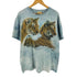 ザマウンテン the mountain 90s アニマルプリント タイダイ柄 クルーネックS/S Tシャツ メンズ L