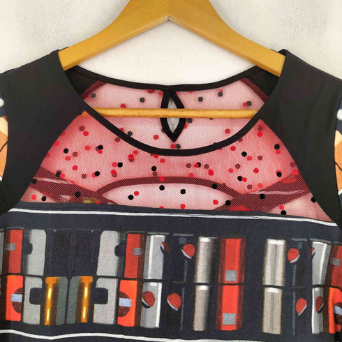 Aventures des Toiles メッシュ切替 アートプリント Tシャツ レディース JPN:40