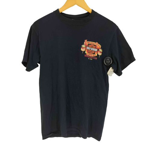 ハーレーダビッドソン HARLEY-DAVIDSON 00S USA製 Hawaiian Isle Motorcycle Club プリント S/S クルーネック Tシャツ メンズ import:S