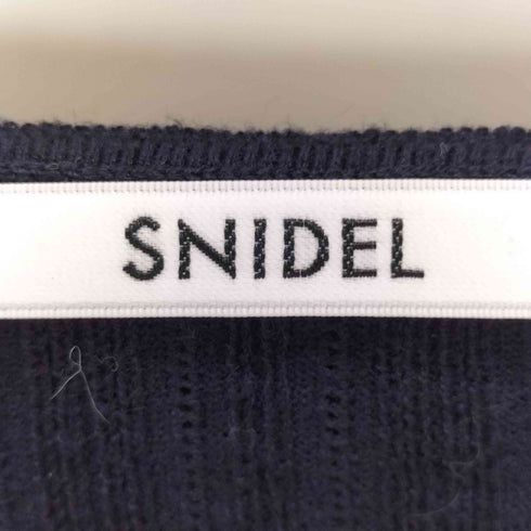 スナイデル snidel 26SS Sustainableビッグカラーレーストリムニットプルオーバー レディース ONE SIZE