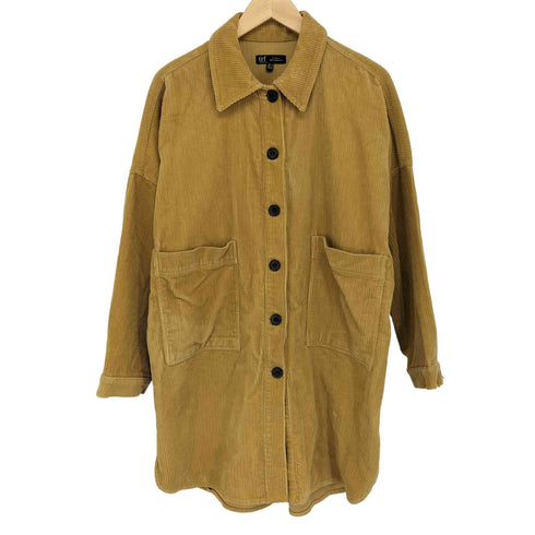ザラ ZARA コーデュロイ 長袖 ロングシャツ レディース import:S