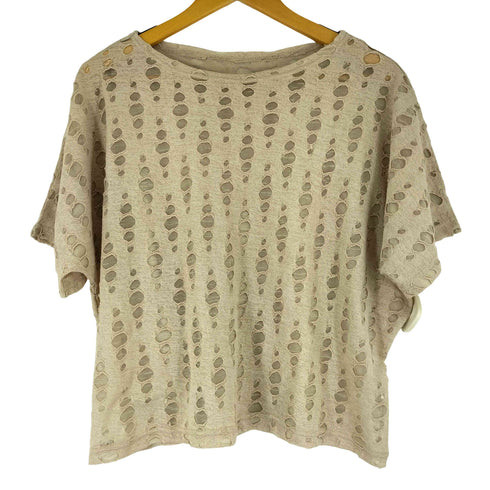 ダメージデザイン ホール シアーTシャツ メンズ