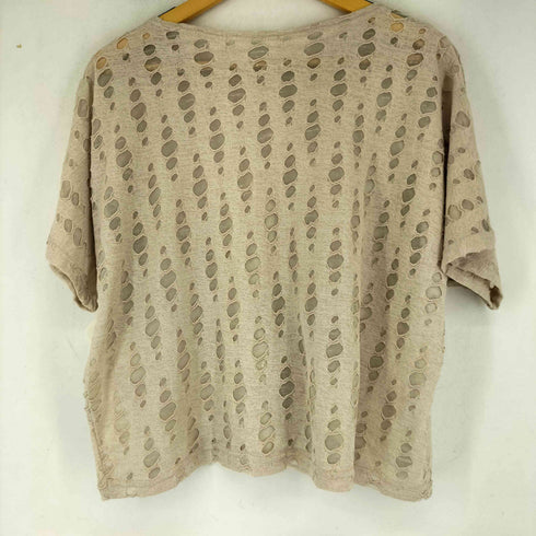 ダメージデザイン ホール シアーTシャツ メンズ