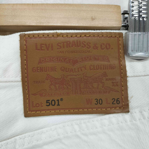 リーバイス Levis 別注 501 ホワイトデニムパンツ レディース W30