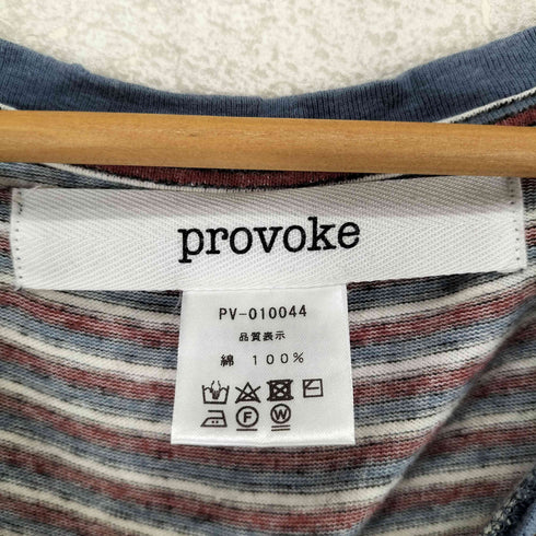 プロボーク provoke ボーダー L/S Tシャツ メンズ