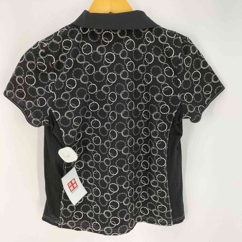 ランバン スポール LANVIN SPORT 総柄 半袖ポロシャツ レディース JPN:40