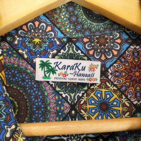 KaraKu 夏の万華鏡 アロハシャツ メンズ JPN:M