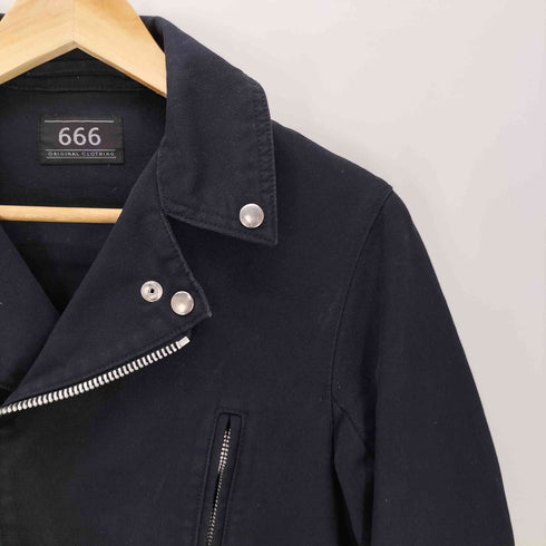 トリプルシックスレザーウェア 666 Leather Wear ストレッチ コットン ライダース ジャケット ダブル UKパンク Y2K メンズ JPN:S