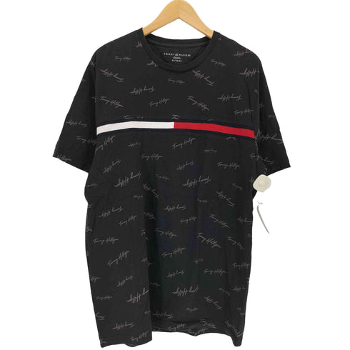 トミーヒルフィガー TOMMY HILFIGER 刺繍 総柄クルーネックTシャツ メンズ import:XL