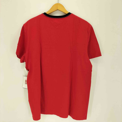 トミーヒルフィガー TOMMY HILFIGER 刺繍クルーネックリンガーTシャツ メンズ import:L