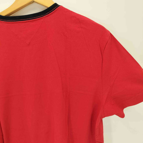 トミーヒルフィガー TOMMY HILFIGER 刺繍クルーネックリンガーTシャツ メンズ import:L
