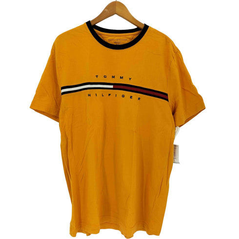 トミーヒルフィガー TOMMY HILFIGER 刺繍クルーネックリンガーTシャツ メンズ import:L