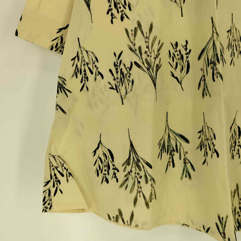 コットンハウスアヤ Cotton House Aya YESTERDAY CROSS 総柄 コットン シャツ レディース JPN:M