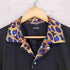 KaraKu 夢豹 開襟シャツ レオパード柄 ターコイズボタン オープンカラー メンズ JPN:S
