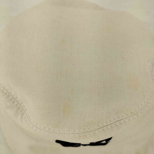 オフホワイト OFF-WHITE Beige panama with contrasting logo embroidery ロゴ刺繍 バケットハット メンズ ONE SIZE