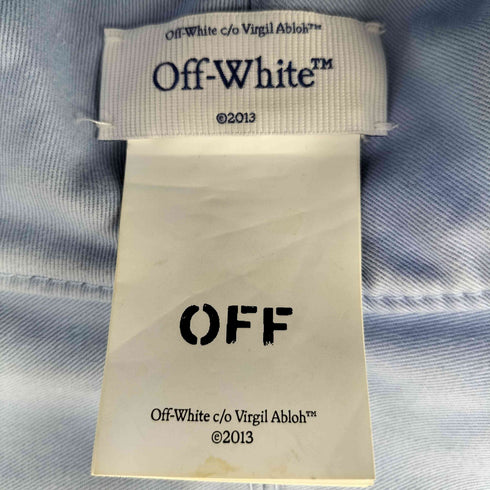 オフホワイト OFF-WHITE Beige panama with contrasting logo embroidery ロゴ刺繍 バケットハット メンズ ONE SIZE