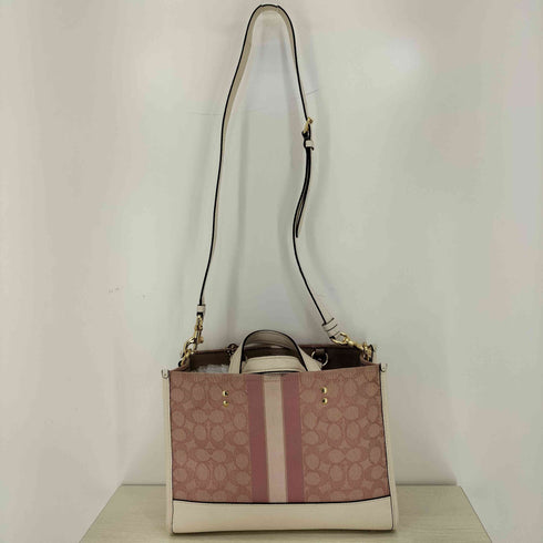コーチ COACH デンプシー キャリーオール シグネチャー ジャカード ウィズ コーチ パッチ アンド ハート チャーム レディース