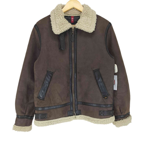 アルファインダストリーズ ALPHA INDUSTRIES フェイクムートン B-3 フライトジャケット メンズ JPN:M