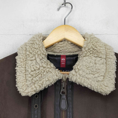 アルファインダストリーズ ALPHA INDUSTRIES フェイクムートン B-3 フライトジャケット メンズ JPN:M
