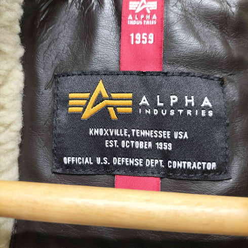 アルファインダストリーズ ALPHA INDUSTRIES フェイクムートン B-3 フライトジャケット メンズ JPN:M