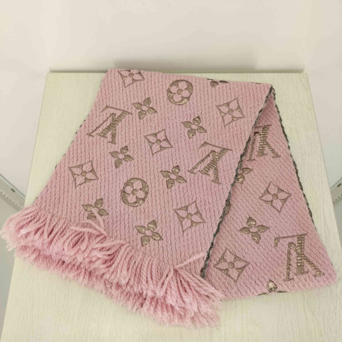 ルイヴィトン LOUIS VUITTON エシャルプ・ロゴマニア シャイン ローズ・バレリーヌ マフラー レディース